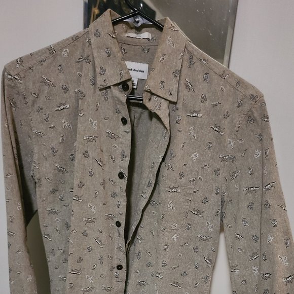 Frank & Oak long sleeve print shirt - Picture 1 of 2